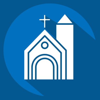 Simge kilisesi. Kelt sembolüyle ilgili. Uzun gölge tarzı. Basit dizayn edilebilir. Basit resimleme