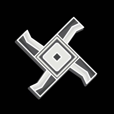 Icon Brigid Cross. Kelt sembolüyle ilgili. Parlak bir stil. Basit dizayn edilebilir. Basit resimleme