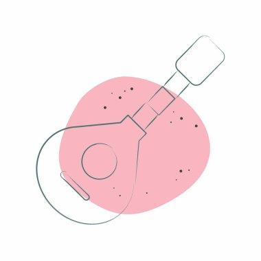 İkon Bouzouki. Kelt sembolüyle ilgili. Renkli Leke Biçimi. Basit dizayn edilebilir. Basit resimleme