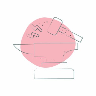 Simge örsü. Kelt sembolüyle ilgili. Renkli Leke Biçimi. Basit dizayn edilebilir. Basit resimleme