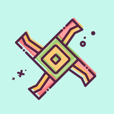 Icon Brigid Cross. Kelt sembolüyle ilgili. MBE tarzı. Basit dizayn edilebilir. Basit resimleme