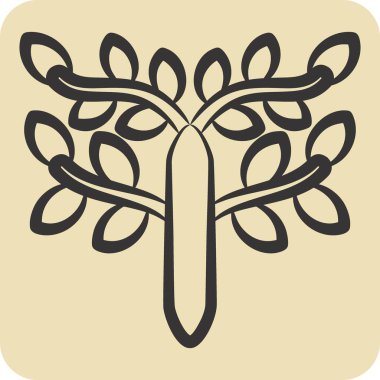 İkon Kelt. Kelt sembolüyle ilgili. El çizimi tarzı. Basit dizayn edilebilir. Basit resimleme