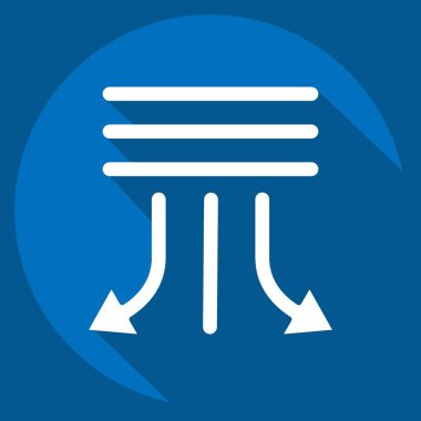 Simge salıncağı. Klima sembolüyle ilgili. Uzun gölge tarzı. Basit dizayn edilebilir. Basit resimleme