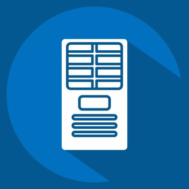 Simge Serbest Duruşu. Klima sembolüyle ilgili. Uzun gölge tarzı. Basit dizayn edilebilir. Basit resimleme