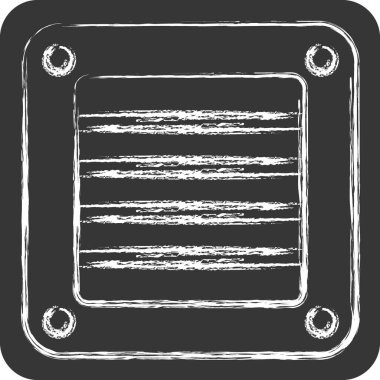 Simge Pencere Pervanesi. Klima sembolüyle ilgili. Tebeşir stili. Basit dizayn edilebilir. Basit resimleme