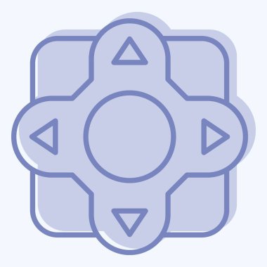 Simge Uzaktan Kontrolü. Klima sembolüyle ilgili. İki ton stili. Basit dizayn edilebilir. Basit resimleme