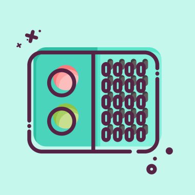 Simge Paneli. Klima sembolüyle ilgili. MBE tarzı. Basit dizayn edilebilir. Basit resimleme