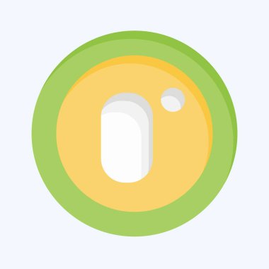 Simge Sıfır noktası. Klima sembolüyle ilgili. Düz stil. Basit dizayn edilebilir. Basit resimleme