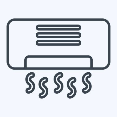 Simge Kliması. Klima sembolüyle ilgili. Sıra tarzı. Basit dizayn edilebilir. Basit resimleme