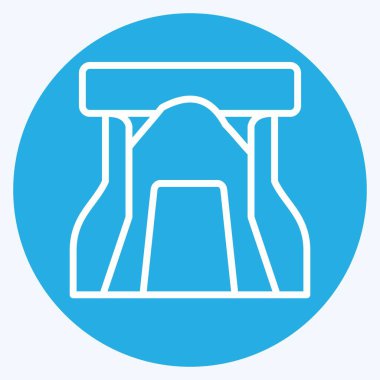 Simge Kayası. Tarih öncesi sembolle ilgili. Mavi gözlü. Basit dizayn edilebilir. Basit resimleme