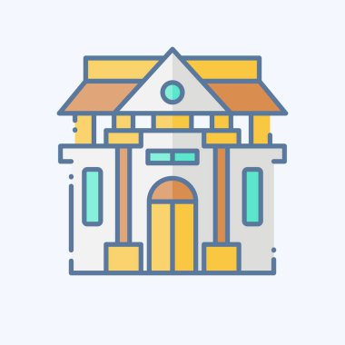 Tarih ikonu müzesi. Tarih öncesi sembolle ilgili. Karalama stili. Basit dizayn edilebilir. Basit resimleme