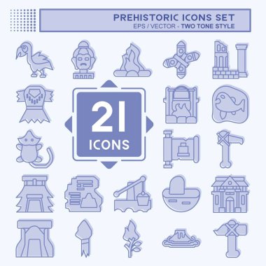 Tarih Öncesi Simge Ayarları. Eğitim sembolüyle ilgili. İki ton stili. Basit dizayn edilebilir. Basit resimleme