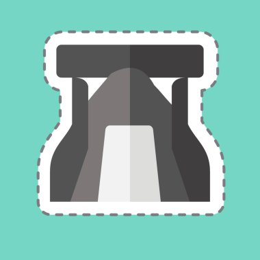 Çıkartma çizgisi Rock 'ı kesti. Tarih öncesi sembolle ilgili. Basit dizayn edilebilir. Basit resimleme