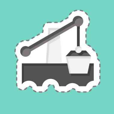 Çıkartma çizgisi sulamayı kesti. Tarih öncesi sembolle ilgili. Basit dizayn edilebilir. Basit resimleme