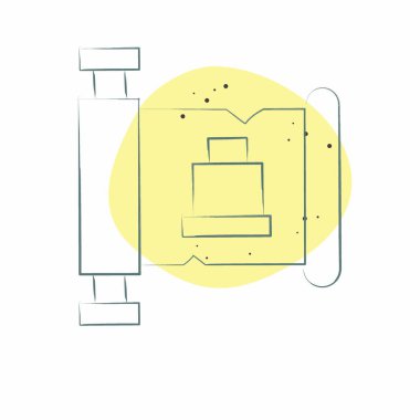 Simge Tarihi. Tarih öncesi sembolle ilgili. Renkli Leke Biçimi. Basit dizayn edilebilir. Basit resimleme