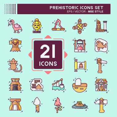 Tarih Öncesi Simge Ayarları. Eğitim sembolüyle ilgili. MBE tarzı. Basit dizayn edilebilir. Basit resimleme