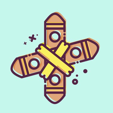 Simge Bumerang. Tarih öncesi sembolle ilgili. MBE tarzı. Basit dizayn edilebilir. Basit resimleme