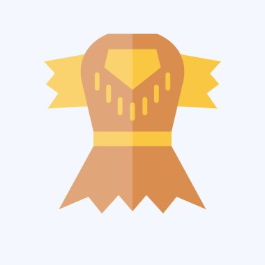 Simge Kıyafetler. Tarih öncesi sembolle ilgili. Düz stil. Basit dizayn edilebilir. Basit resimleme