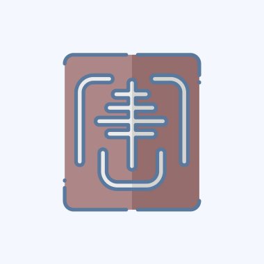 Simge X Ray. Ortopedik sembolle ilgili. Karalama stili. Basit dizayn edilebilir. Basit resimleme