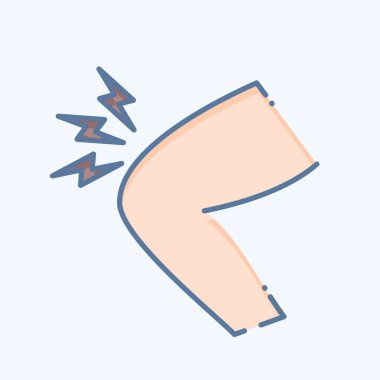 Simge Dizi. Ortopedik sembolle ilgili. Karalama stili. Basit dizayn edilebilir. Basit resimleme