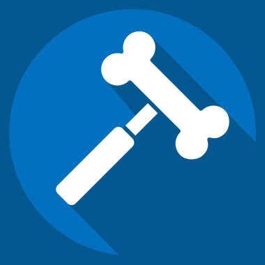 Simge Çekici. Ortopedik sembolle ilgili. Uzun gölge tarzı. Basit dizayn edilebilir. Basit resimleme