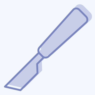 Simge neşteri. Ortopedik sembolle ilgili. İki ton stili. Basit dizayn edilebilir. Basit resimleme