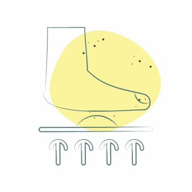 Simgesel Ortopedi. Ortopedik sembolle ilgili. Renkli Leke Biçimi. Basit dizayn edilebilir. Basit resimleme