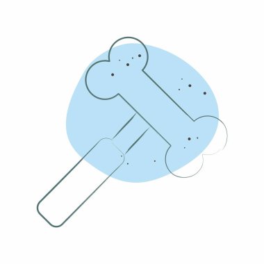 Simge Çekici. Ortopedik sembolle ilgili. Renkli Leke Biçimi. Basit dizayn edilebilir. Basit resimleme