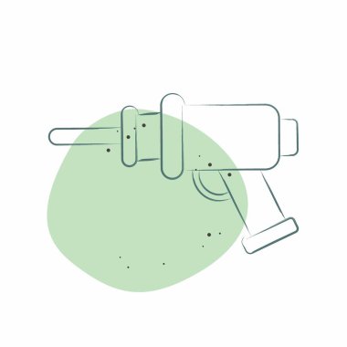 Simge Sondajı. Ortopedik sembolle ilgili. Renkli Leke Biçimi. Basit dizayn edilebilir. Basit resimleme