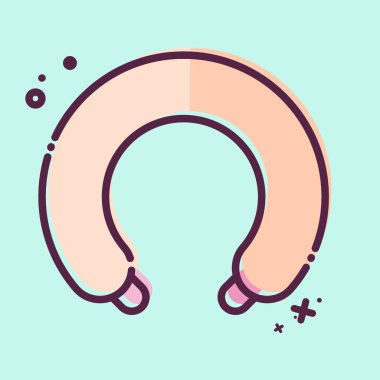 İkon Boyun Yastığı. Ortopedik sembolle ilgili. MBE tarzı. Basit dizayn edilebilir. Basit resimleme