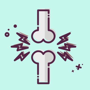 Simge birleşimi. Ortopedik sembolle ilgili. MBE tarzı. Basit dizayn edilebilir. Basit resimleme