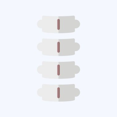 Simge omurgası. Ortopedik sembolle ilgili. Düz stil. Basit dizayn edilebilir. Basit resimleme