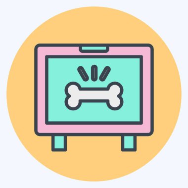 Simge Monitörü. Ortopedik sembolle ilgili. renk arkadaşı stili. Basit dizayn edilebilir. Basit resimleme