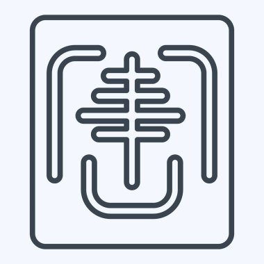 Simge X Ray. Ortopedik sembolle ilgili. Sıra tarzı. Basit dizayn edilebilir. Basit resimleme