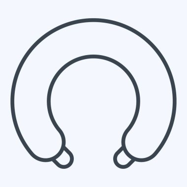 İkon Boyun Yastığı. Ortopedik sembolle ilgili. Sıra tarzı. Basit dizayn edilebilir. Basit resimleme