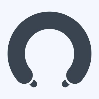 İkon Boyun Yastığı. Ortopedik sembolle ilgili. Kabartma tarzı. Basit dizayn edilebilir. Basit resimleme