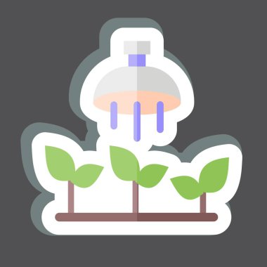 Etiket Sulama. Tarım sembolüyle ilgili. Basit dizayn edilebilir. Basit resimleme