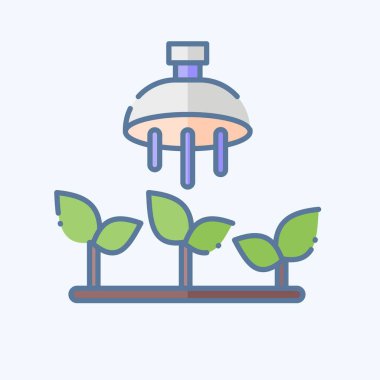 Simge Sulama. Tarım sembolüyle ilgili. Karalama stili. Basit dizayn edilebilir. Basit resimleme