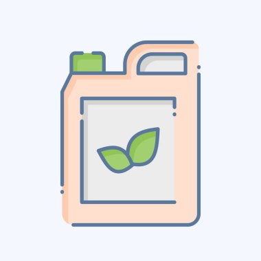 Simgesel Kimyasallar. Tarım sembolüyle ilgili. Karalama stili. Basit dizayn edilebilir. Basit resimleme