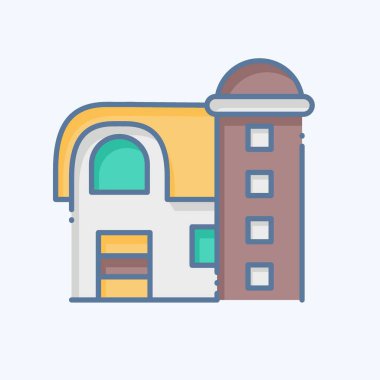 Simge Ambarı. Tarım sembolüyle ilgili. Karalama stili. Basit dizayn edilebilir. Basit resimleme