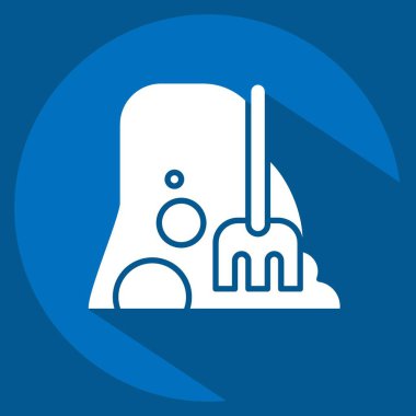 Simge Samanlığı. Tarım sembolüyle ilgili. Uzun gölge tarzı. Basit dizayn edilebilir. Basit resimleme