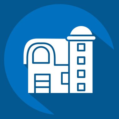 Simge Ambarı. Tarım sembolüyle ilgili. Uzun gölge tarzı. Basit dizayn edilebilir. Basit resimleme