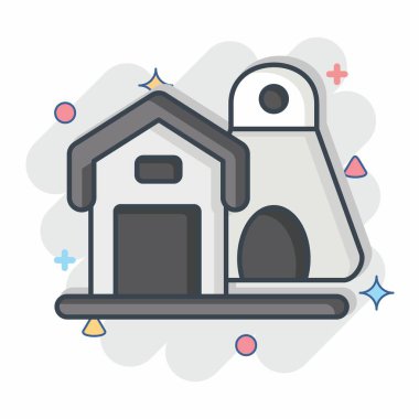 Simge Çiftliği. Tarım sembolüyle ilgili. Çizgi roman. Basit dizayn edilebilir. Basit resimleme