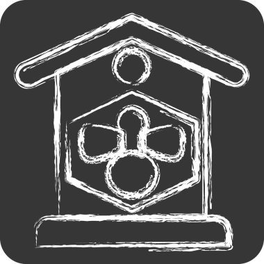 Simge Apiary. Tarım sembolüyle ilgili. Tebeşir stili. Basit dizayn edilebilir. Basit resimleme