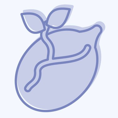 Simge tohumları. Tarım sembolüyle ilgili. İki ton stili. Basit dizayn edilebilir. Basit resimleme