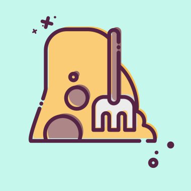 Simge Samanlığı. Tarım sembolüyle ilgili. MBE tarzı. Basit dizayn edilebilir. Basit resimleme