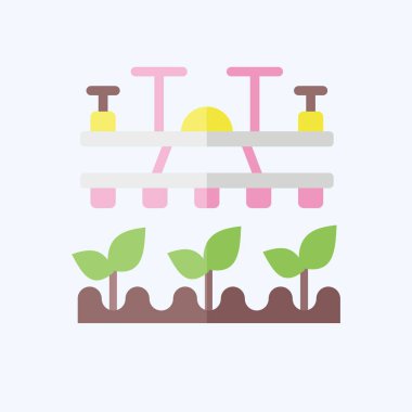 İkon Tarım Dronu. Tarım sembolüyle ilgili. Düz stil. Basit dizayn edilebilir. Basit resimleme