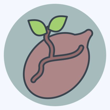 Simge tohumları. Tarım sembolüyle ilgili. renk arkadaşı stili. Basit dizayn edilebilir. Basit resimleme