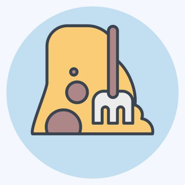 Simge Samanlığı. Tarım sembolüyle ilgili. renk arkadaşı stili. Basit dizayn edilebilir. Basit resimleme