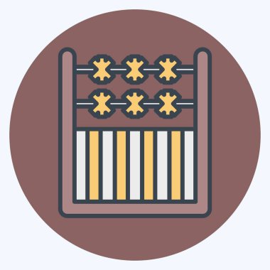 İkon Çit. Tarım sembolüyle ilgili. renk arkadaşı stili. Basit dizayn edilebilir. Basit resimleme